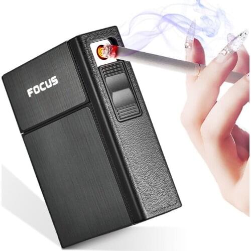 Tungsten tobacco smoke detector USB charging and disassembling lighter 20 pieces of whole hard packing cigarette box