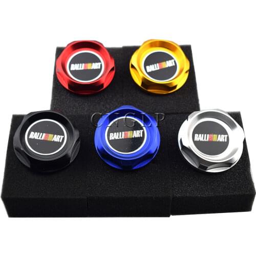 Ralliart Aluminum Oil Cap Oil Fuel Filter Racing Engine Tank Cap Cover For Mitsubishi