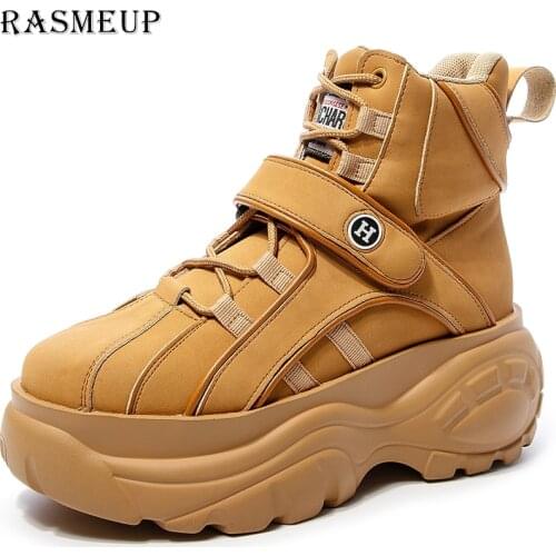 RASMEUP Womens Platform Sneakers Fashion Brand Women Chunky Sneakers Comfort 2019 Casual Woman Dad Shoes Ladies Footwear Yellow