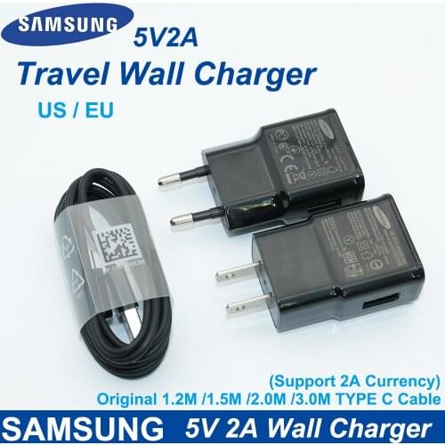 SamSung 5V 2A Wall Charger Fast Power Adapter Quick Fast Charge Type C Cable For Note 8 9 Galaxy S10 S9 S8 Plus A30 A50 A70 2017