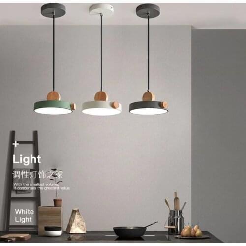 Nordic restaurant bedroom LED chandelier modern single head kitchen bar lighting factory direct coffee shop wooden lamp