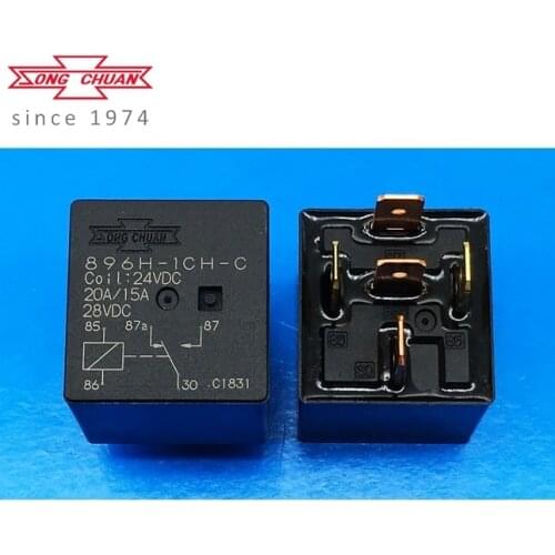 SONGCHUAN RELAY 896H-1CH-C 24VDC 20A/15A 28VDC Brand new and original relay