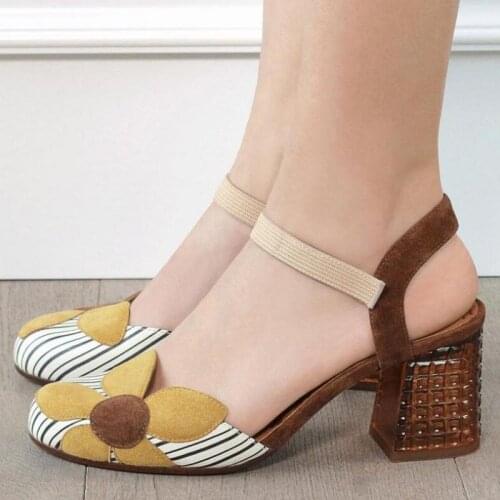 Pumps Shoes for Woman Casual Fashion Sandals for Women Shoes Low Heels Summer Closed Toe Slip on Size 35-43 TGHDOF 2021