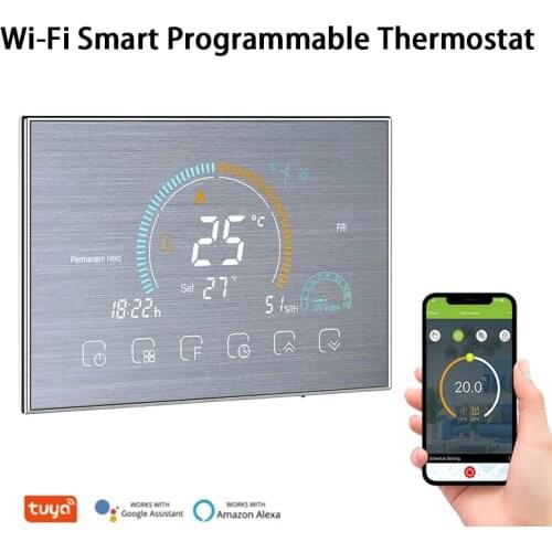 Smart Thermostat 6 Period Voice APP Control Multifunction LCD Water/Gas Boiler Heating Thermoregulator For Echo Google Home WIFI