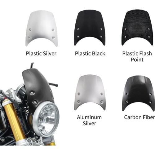 Carbon Fiber Windshield Windscreen Compact Sport Wind Deflector For BMW R Nine T R9T 14-17 Headlight Fairing Visor Mask Cover