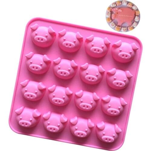 High Quality Pig Shape Embellisment Silicone Cake Candy Jelly Chocolate Mold DIY Nonstick Easy Clean Decorating Chocolate Mold