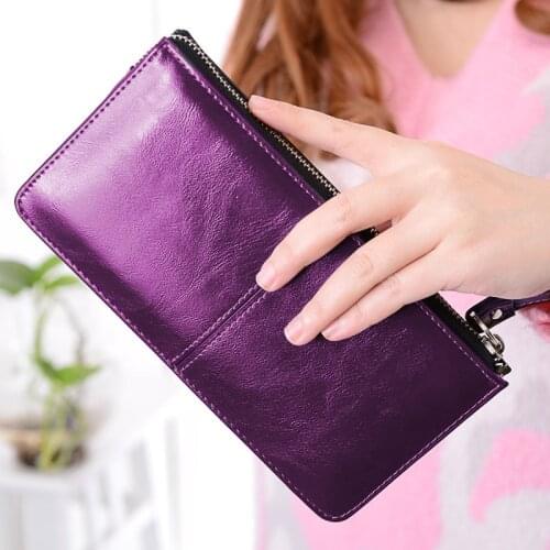 MONNET CAUTHY Womens Wallet Concise Classic Leisure Fashion Candy Color Red Yellow Purple Sky Blue Lady Organizer Long Wallets