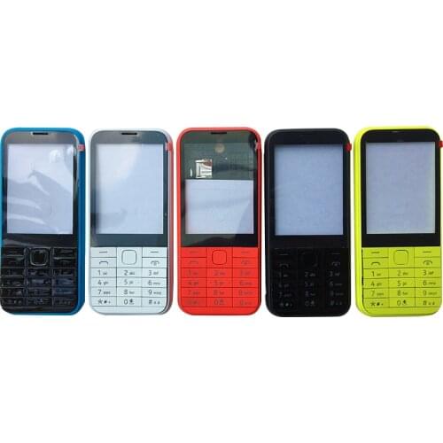 ZUGZUC New Plastic Full Housing For Nokia 225 Full Complete Mobile Phone Housing Cover Case+ Keypad+Logo