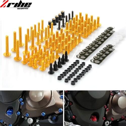 1 set FOR Universal Aluminum Motorcycle Fairing Bolt Screw Fastener Fixation Vehicle screw For YAMAHA FZR1000 EXUP FZR 1000 EXU