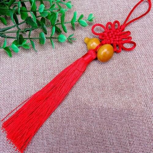1Pc Lucky Charm Ancient Pendant Decoration Car Accessories Keychain Red Chinese Knot