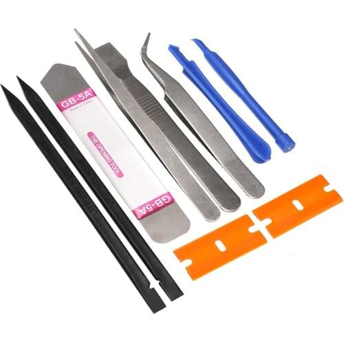10 in1 Mobile Repair Opening Tools Kit Set Pry Cell Phone Durable Plastic Prying Tools Drop Shipping Screwdriver For iPhone
