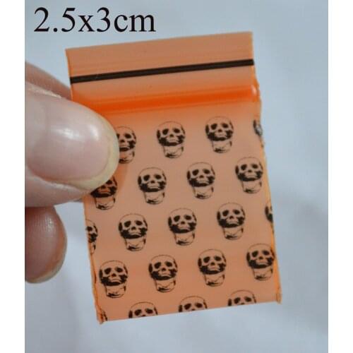 2.5x3cm 1''x1.2'',1000pcs/Lot,super mini PE Ziplock Zip Zipped Lock Reclosable Plastic Poly Bag printed(funny face) plastic bag