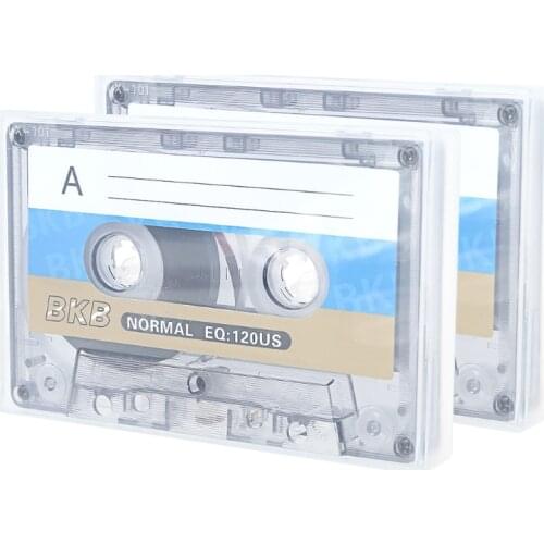 2Pcs Standard Cassette Blank Tape Player Empty 60 Minutes Magnetic Audio Tape Recording For Speech Music Recording A08 21