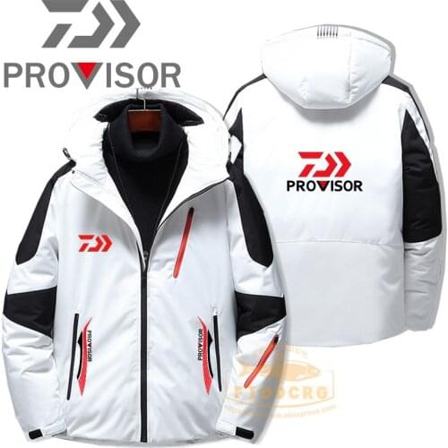 2022 MEN DAWA Thick Warm Down Jacket Fishing Clothes Winter Windproof Outdoor Cycling Jacket DAIWA Fishing Jacket Fishing Coat