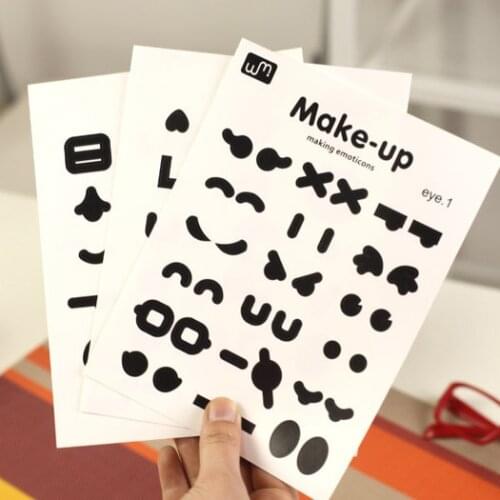 3 sheets/pack DIY Creative Cartoon Stickers Funny Stickers Cup Decorative Sticker