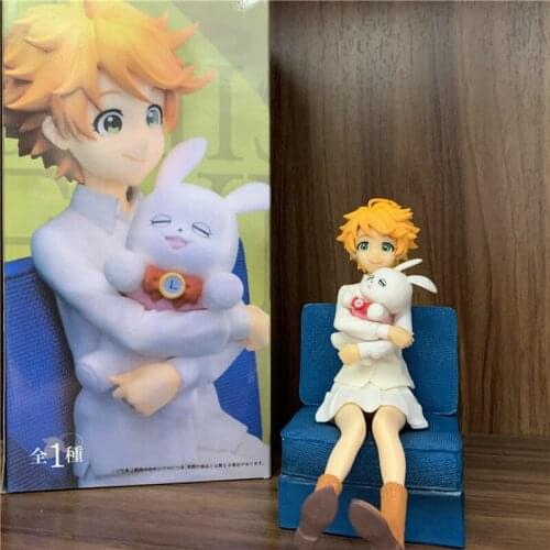 3 Styles The Promised Neverland Sitting Sofa Scene Ver. PVC Action Figure Anime Emma Norman Ray Collect Model Toy Gift 13cm