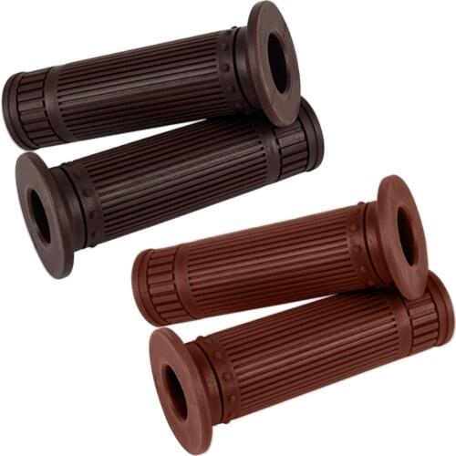 4xHandleBar Hand Grip Motorcycle Skid Resistance For CG 25/28MM Brown