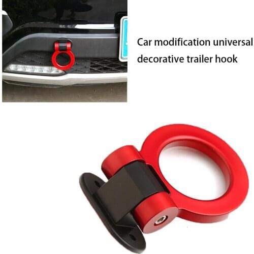 Car universal modified trailer hook sticker simulation car racing ring vehicle trailer hook ABS traction belt front bumper paste