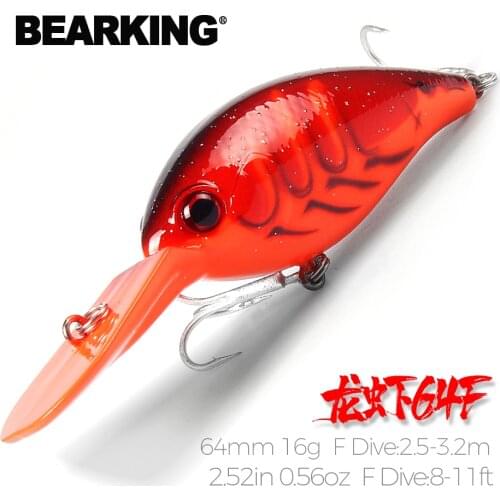 Bearking hot model, A+ fishing lure crank 64mm 16g 6colors for choose dive 2.5-3.2m. fishing tackle hard bait