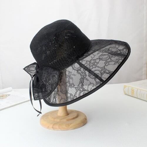Free Shipping HandMade Woven PP Yarn Summer Breathable Crochet Folding Women Polypropylene Fiber Silk Beach Sun Hat Lace Cab