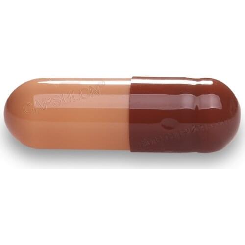 Free Shipping!!! Size 2 5000 Pieces / Carton Empty Joined Gelatin Capsules Dark Coffee & Coffee Colored