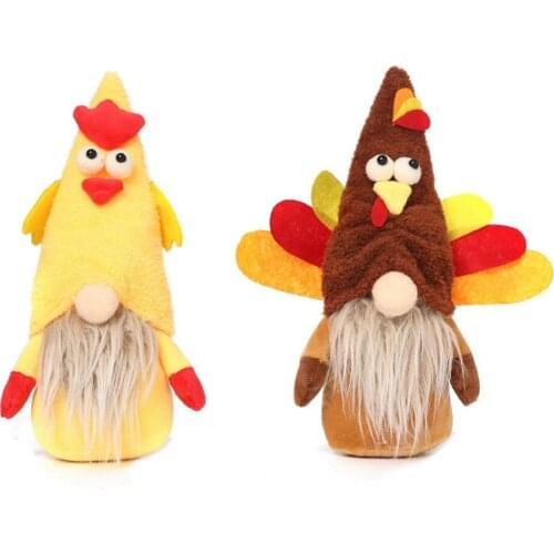 Faceless Doll Thanksgiving Day Decorations Turkey Rudolph Gnome Dolls For Home Christmas Ornaments Room Decor Party Gifts