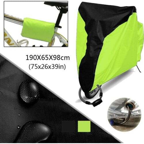 Bike Cover, 190T Outdoor Waterproof Bicycle Covers Rain Sun UV Dust Wind Proof with Lock Hole,for Mountain Road Bike