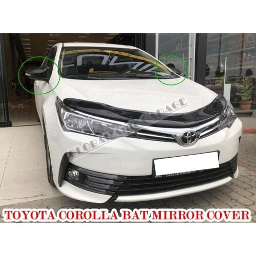 For Toyota Corolla Bat Mirror Cover 2013 2014 2015 2016 2017 2018 2019 2020 2021 Glossy Black 2 PCS Wing Car Auto Universal