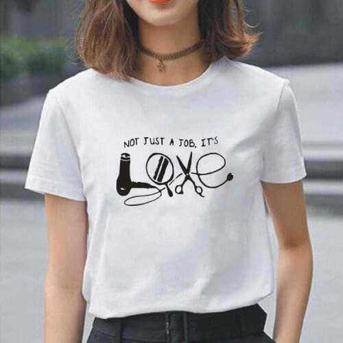 Hipster Hairdresser Tshirt Women Tops Summer Short Sleeve Casual Tee Shirt Femme Casual Plus Size Women T Shirts Camiseta Mujer