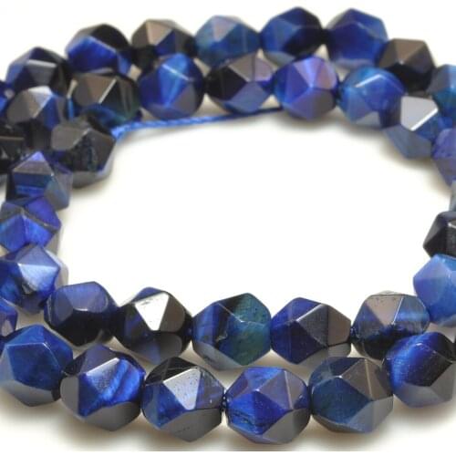 ICNWAY gemstone making jewelry tiger-eye gemstone rhombus section natural loose beads DIY bracelet necklace earrings 15inch