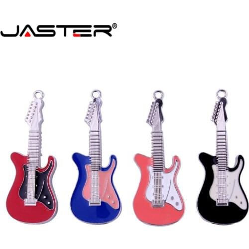 JASTER NEW Rock and roll electric guitar shape USB Flash Drive music pen drive metal pendrive 4GB 8GB 16GB 32GB memory stick
