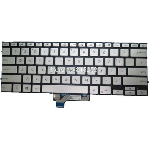 Laptop US English Keyboard For ASUS ZenBook 14 UX431 UX431FL UX431FA UX431FAC UX431FN UX431DA NSK-WRKBN 9Z.NFKBN.K01 sliver