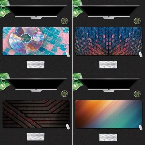 Mouse pad colorful grid simple cartoon personality large mouse pad thickened seaming game table mat