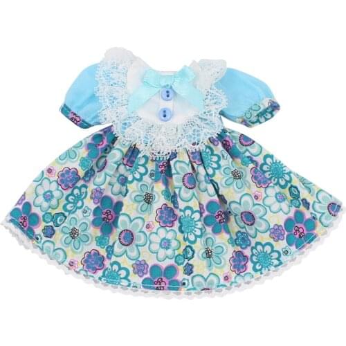 ICY DBS Blyth doll suit headdress lolita dress lace blue flower outfit gift toy