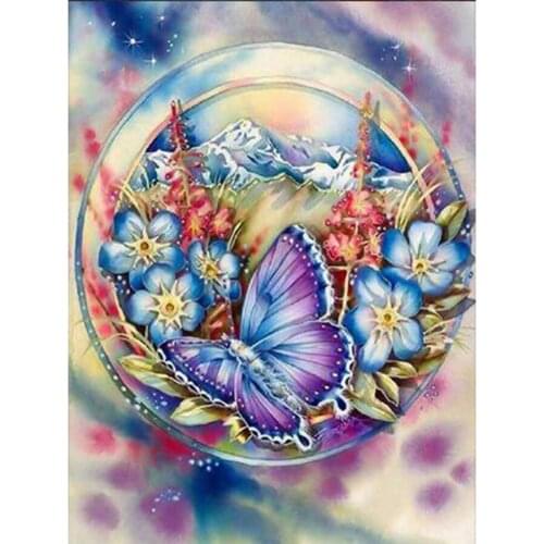 5D DIY Diamond Painting Cross Stitch Kit Flower Diamond Embroidery Sale Animal Butterfly Mosaic Rhinestones Art