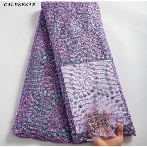 Nigerian Mesh Net Laces Fabrics African Sequined Lace Fabric 2021 High Quality French Mesh Tulle Lace Fabric With Sequins S2544