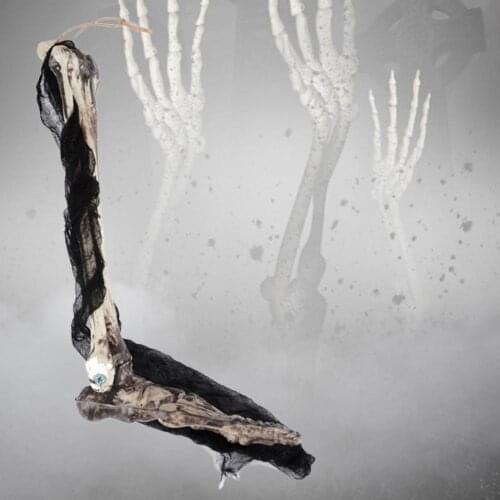 Plastic Simulation Halloween Haunted Foot Toy Portable Halloween Foot Bone Realistic for Home Decor