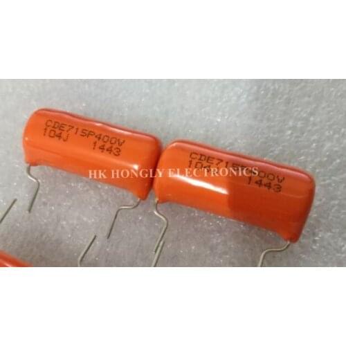 10PCS CDE715P400V 104J 154J CDE 715P 400V 5% 0.1UF 0.15UF P=17mm Film Capacitor