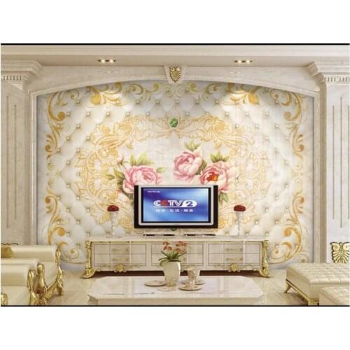 Custom photo 3d wallpaper European relief peony flower background home decor living room 3d wall murals wallpaper for walls 3 d