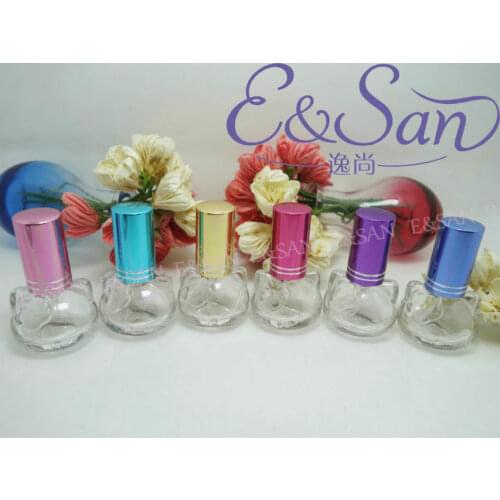 Wholesale FX877-5ML kitten transparent glass spray perfume bottle 100pcs/lot