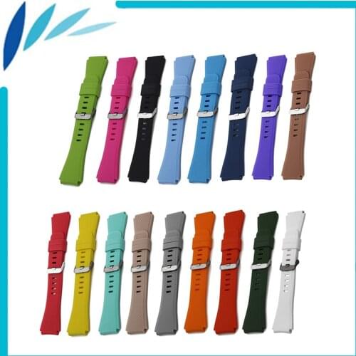 Silicone Rubber Watch Band 22mm for Hamilton Stainless Steel Pin Clasp Strap Quick Release Wrist Loop Belt Bracelet Black Red