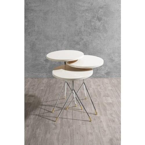 Rozi Zigon Coffee Table 3 pcs coffee table different leg coffee table metal leg coffee table