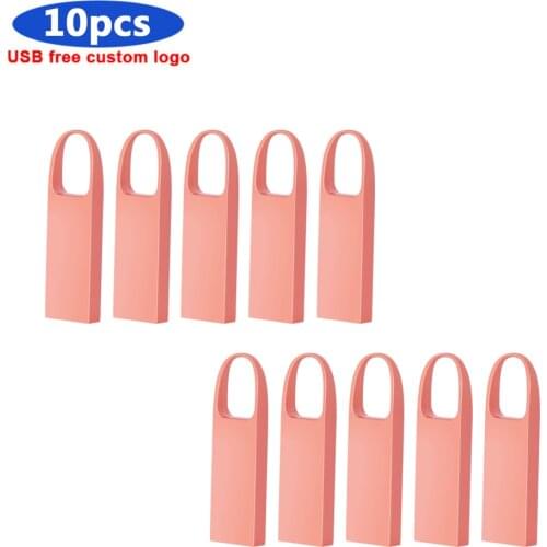10pcs/lot free Personalize logo usb Flash Drive 64GB 32GB 16GB 8GB USB 2.0 Waterproof pen drive USB stick memory Real capacity