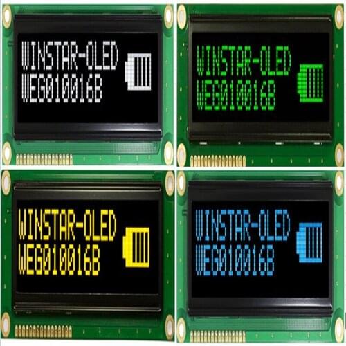 WEG010016B Winstar is 3.84inch OLED display 100 x 16 dots individual mono color standard emitting yellow colors new and original
