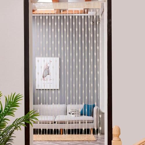 Door Curtain 50x200cm Love Heart String Curtain Window Door Divider Sheer Curtain Valance Home Romantic Window Curtain A40