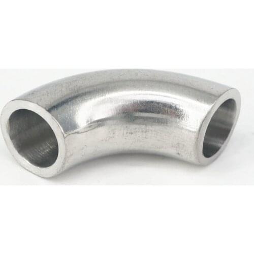 12.7mm 1/2" O/D 304 Stainless Steel Sanitary Butt Weld 90 Degree Elbow Bend Pipe Fitting