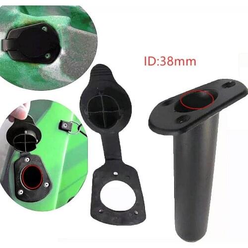 4pcs Boutique Kayak Accessories Inclined Fish Rack With Screw Bracket Marine Embedded Fishing Rod Bracket Fishing Accessories