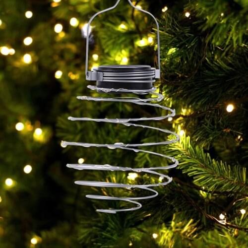 4 Pcs Solar Spiral Lights Creative Iron Art Lanterns Easy Install LED Decorative Lamp for Outdoor Garden Patio Porch Path Yard