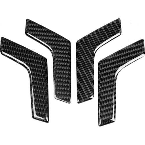 4pcs Carbon Fiber Inner Interior Door Handle Trim Cover for Mercedes W204 2005-2012 UV-Protected and Weather Proof scratches