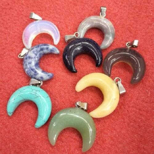 4PCS Women Necklace Pendant Nature Gem Stone Material Size 30X26MM Mix By Randoms Wholesale Price Fast Free Shipping Jewelry